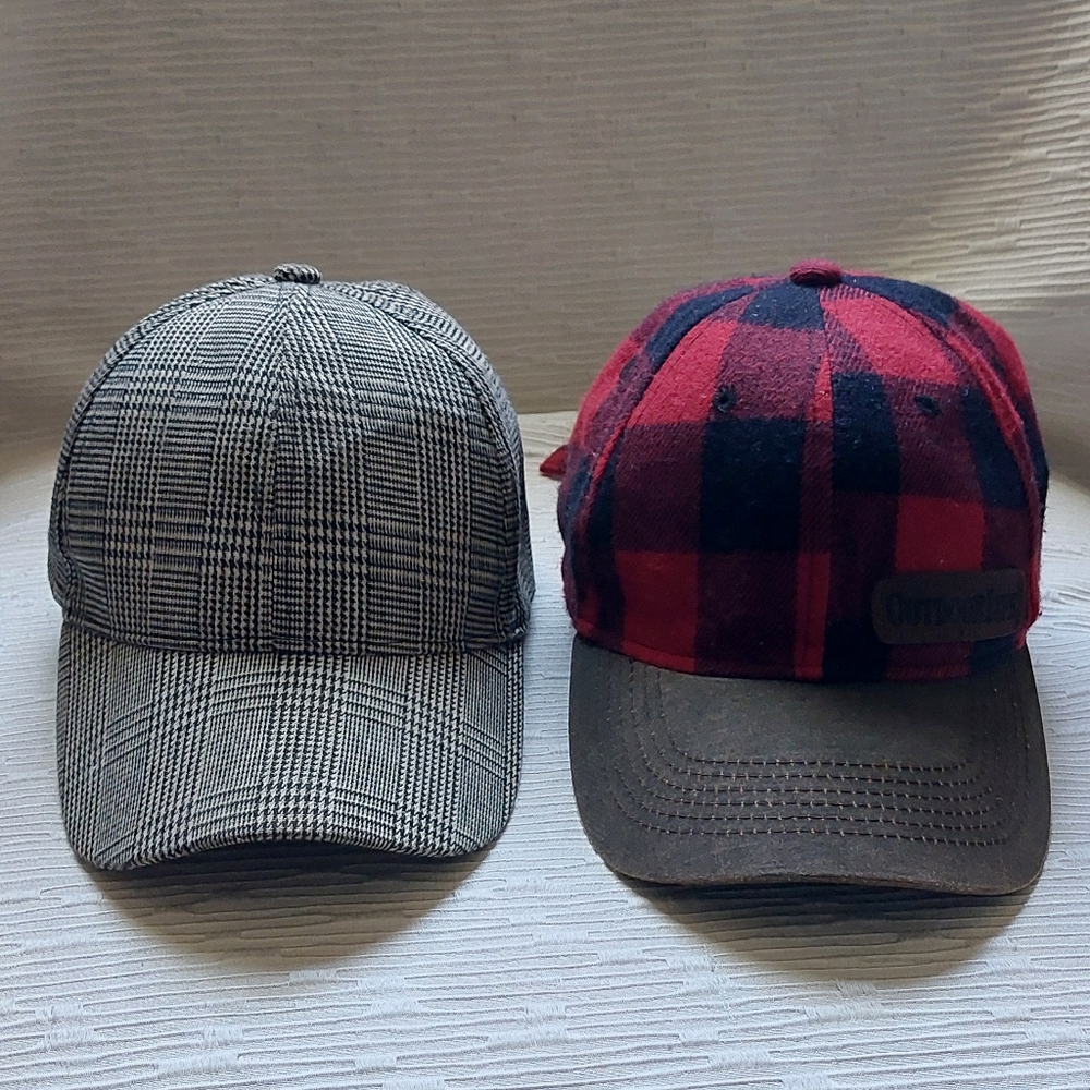 Plaid and Checkered Men's Caps Set